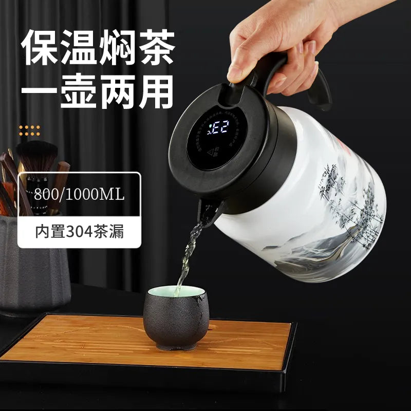 New model temperature display large capacity stewed teapot 316 stainless steel home office health smoldering insulation coffee pot kettle