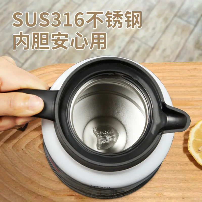 New model temperature display large capacity stewed teapot 316 stainless steel home office health smoldering insulation coffee pot kettle