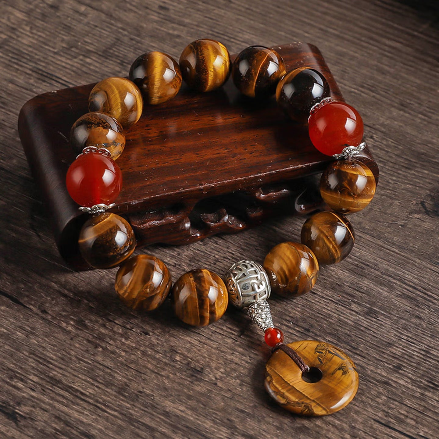 Car gear bead pendant, in and out of the safe car gear handle, bead car gear lever, Buddha beads, Pixiu tiger's eye stone ornaments
