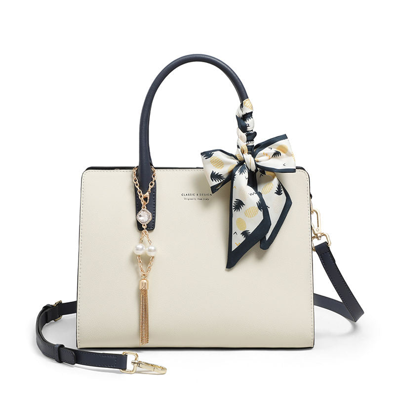 Viney leather bag women's 2025 new shoulder bag fashion handbag high-end versatile middle-aged mother bag