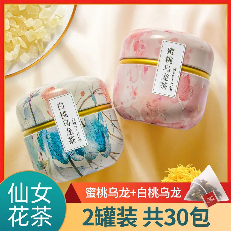Honey Peach Oolong Tea Bags, Green Tea White Peach Oolong Tea, Sydney Jasmine Tea, Cold Brew 2024 New Tea, Fruit Tea Bags
