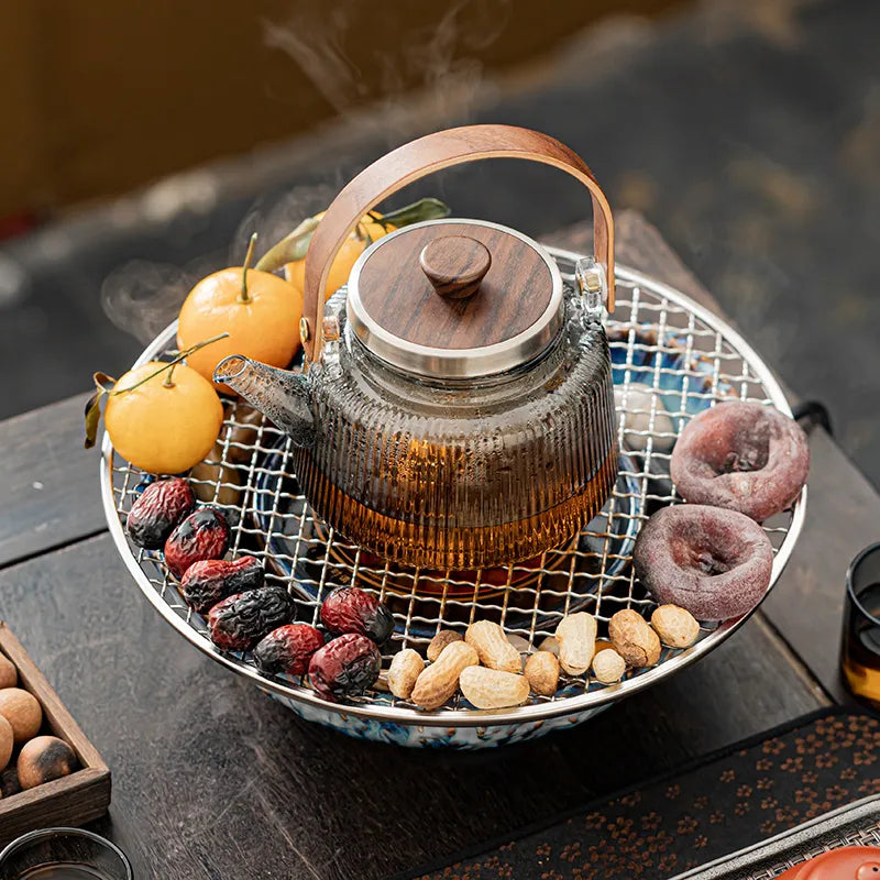 Qin Yi furnace tea making complete set of household tea making equipment indoor glass tea kettle making tea kettle roasting tea electric ceramic stove set