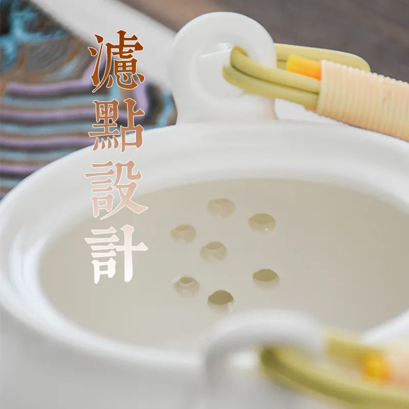 Teapot Ceramic Teapot Single Pot Large Teapot Single Porcelain Teapot Tea Set Filter Lift Household Kettle