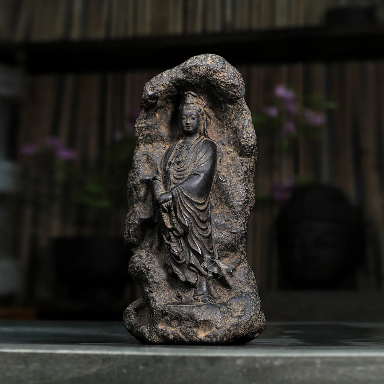 Retro handmade old Zen decorative ornaments for home living room, study, tea room - Puci Guanyin