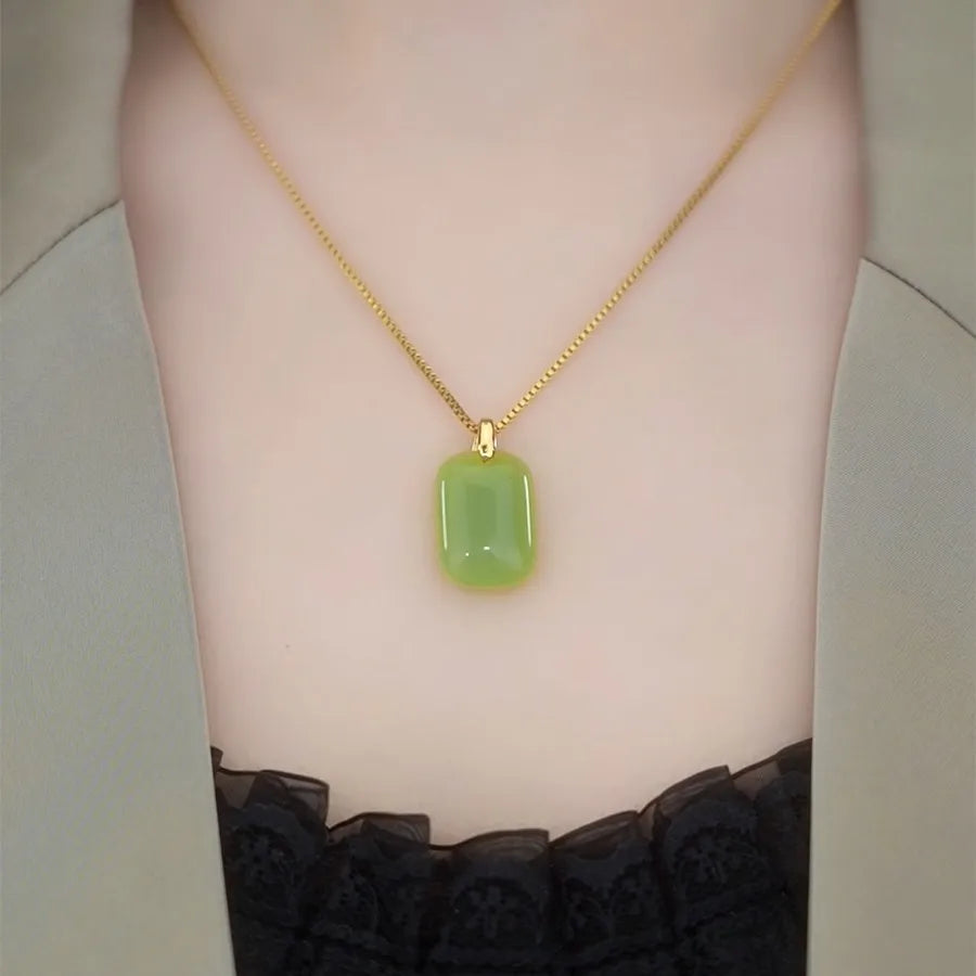 Authentic gold color Hetian Wushi brand pendant set chain for women new luxury temperament pendant
