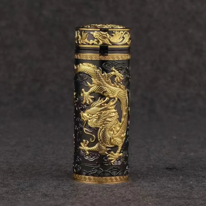 Kowloon cup, dragon and phoenix embossed thermos cup, silver ion craft cup, high-end business gift cup, health care cup