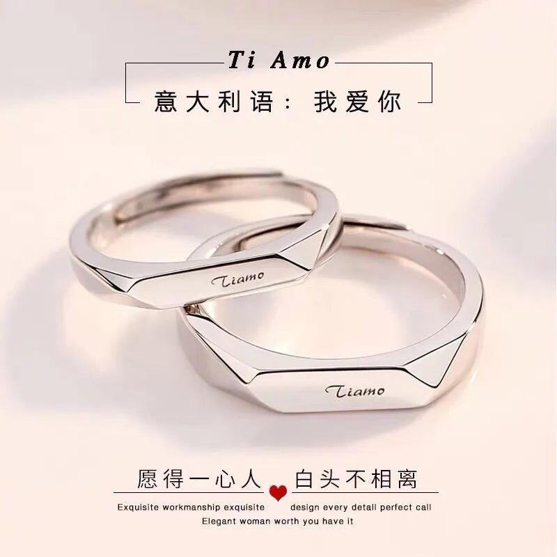 Silver couples against the ring, high -end custom Musan diamond