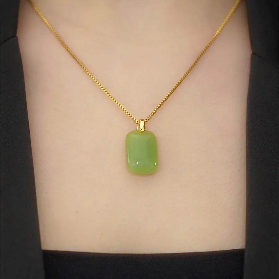Authentic gold color Hetian Wushi brand pendant set chain for women new luxury temperament pendant
