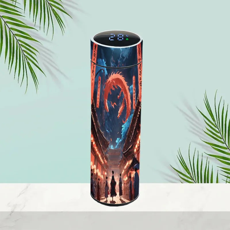 Original creative Chinese dragon smart thermos cup customized with personalized dragon pattern 304 stainless steel cup lightweight cup for men and women