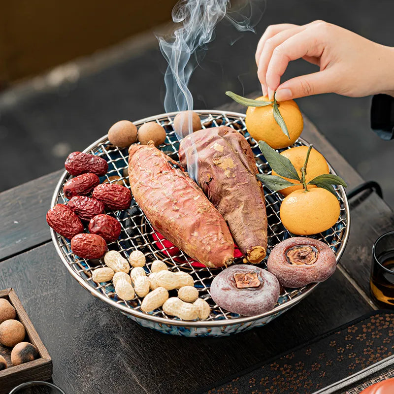 Qin Yi furnace tea making complete set of household tea making equipment indoor glass tea kettle making tea kettle roasting tea electric ceramic stove set