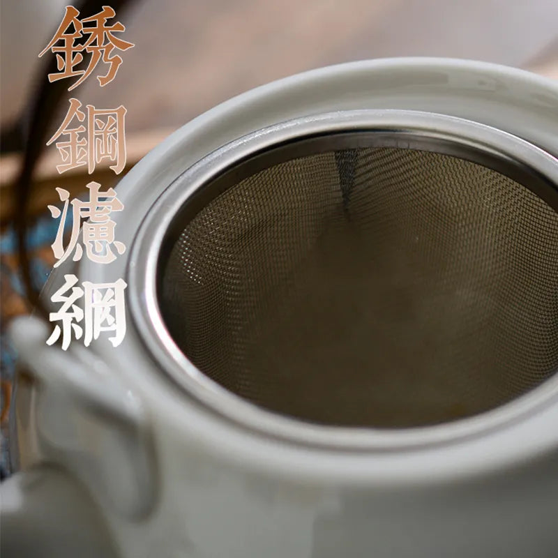 Teapot Ceramic Teapot Single Pot Large Teapot Single Porcelain Teapot Tea Set Filter Lift Household Kettle