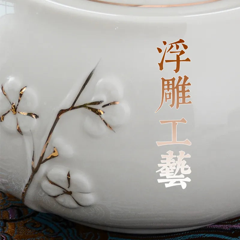 Teapot Ceramic Teapot Single Pot Large Teapot Single Porcelain Teapot Tea Set Filter Lift Household Kettle
