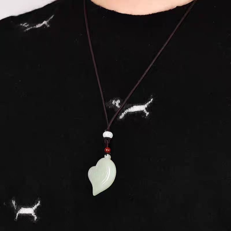 A pair of white jade couples with jade pendants for men and women