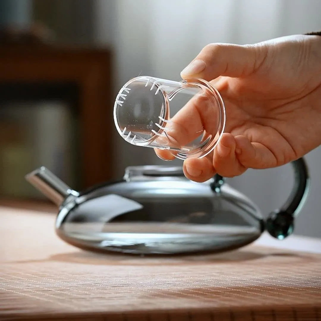 Glass teapot rat tail pot household kettle coffee pot Nordic style tea set set high temperature resistance and good appearance