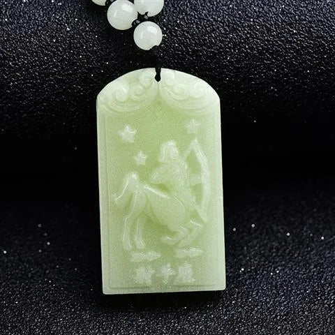 Zodiac sign engraving, amulet pendant peace plaque