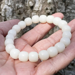 Natural White Jade Bodhi Bracelet 108 Wooden Bracelet Buddha Beads Rosary Star and Moon Bodhi High-Looking Internet Celebrity Bracelet