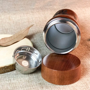 Smooth sailing—mahogany straight high-end solid wood thermos cup embossed tea cup with engraved tea cup for gift giving