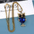2021 new crystal pearl round love owl key sweater chain long autumn and winter clothing Korean necklace