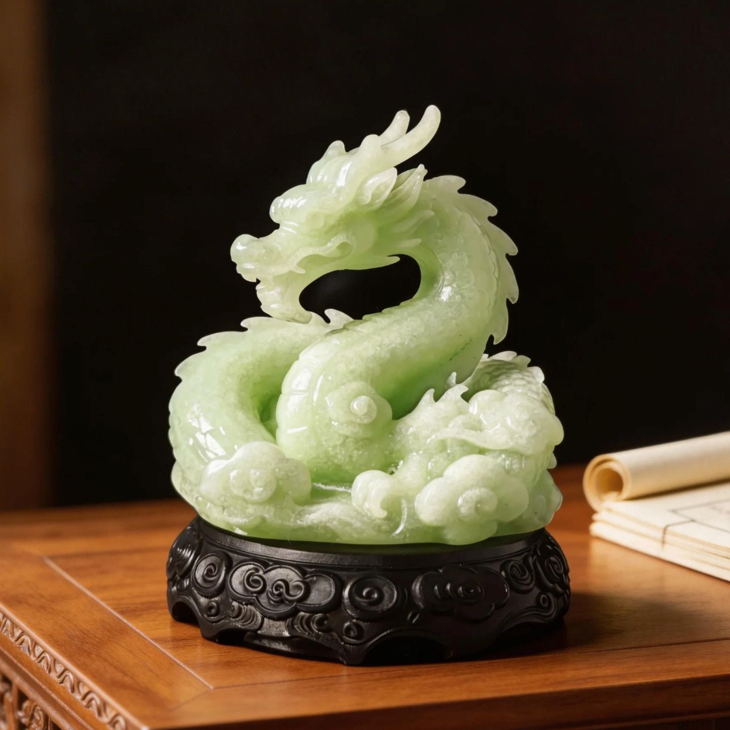 New Qinglong Tengyun ornament, prosperous and lucky beast, town house ornament, housewarming office, living room entrance decoration