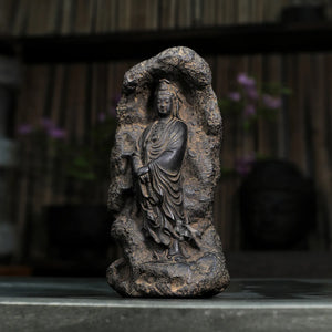 Retro handmade old Zen decorative ornaments for home living room, study, tea room - Puci Guanyin