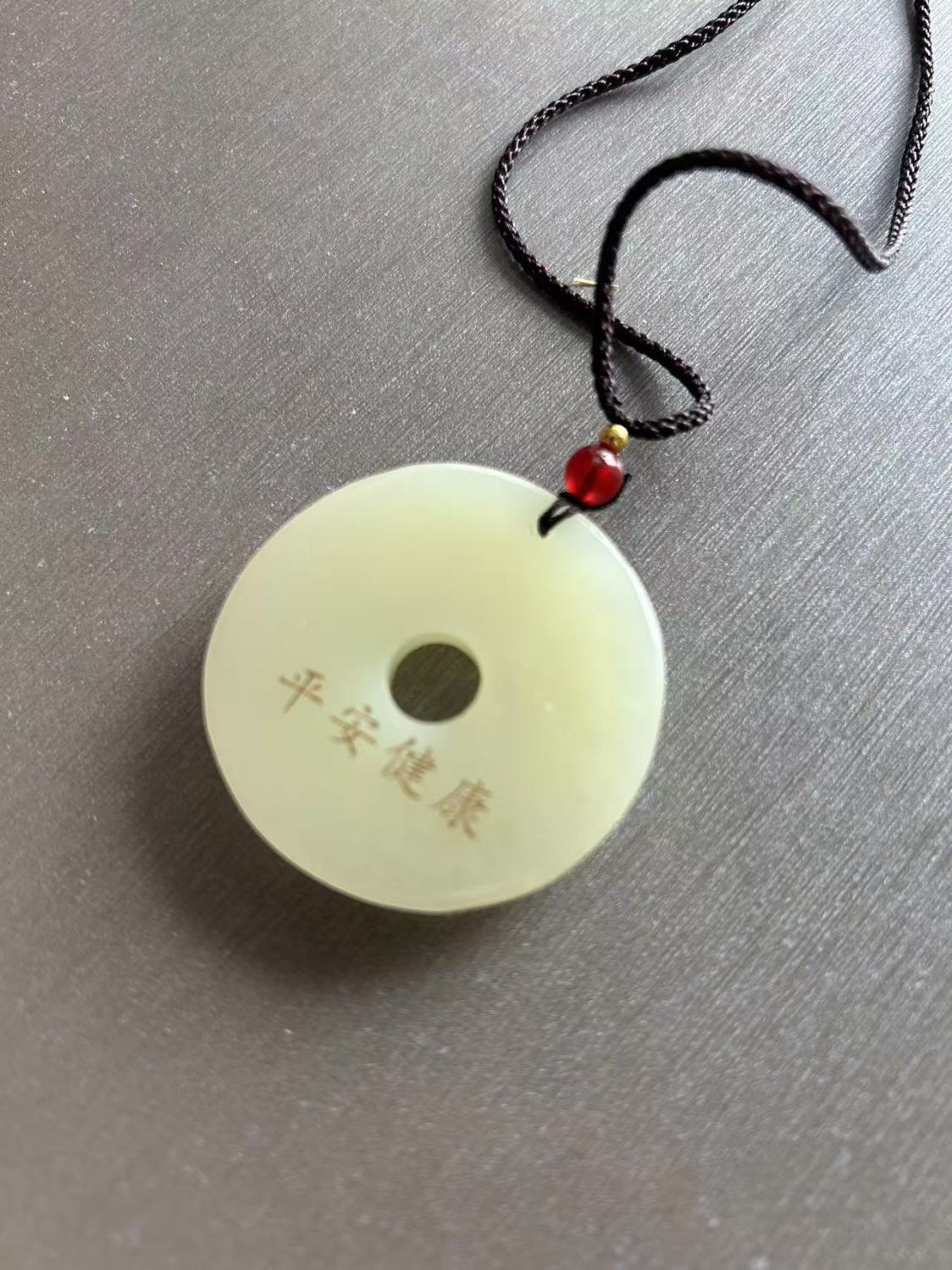 Natural blue and white jade brand lettering custom safety buckle twelve zodiac jade pendant custom lettering to give friends and family gifts