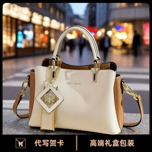 Light luxury bag women's bag genuine leather women's portable messenger bag handbag women give wife and girlfriend birthday gift