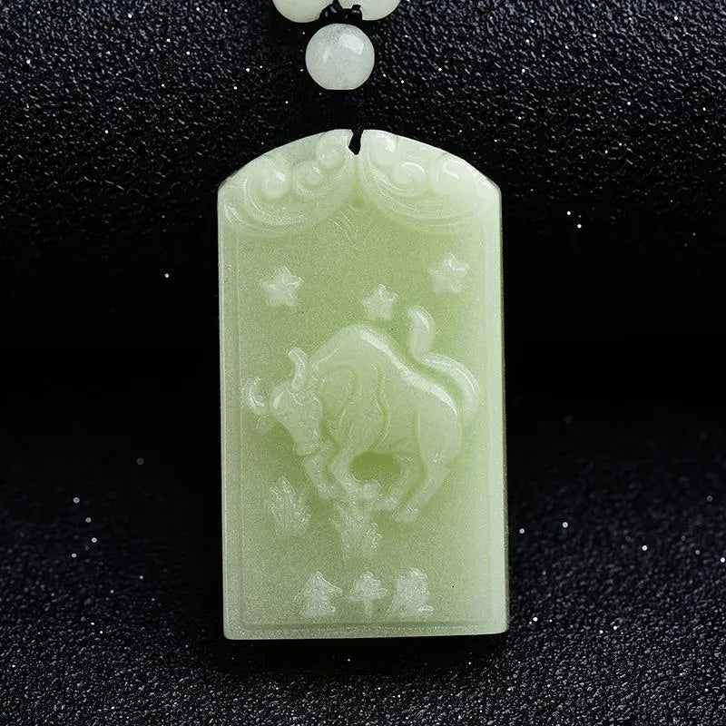 Zodiac sign engraving, amulet pendant peace plaque