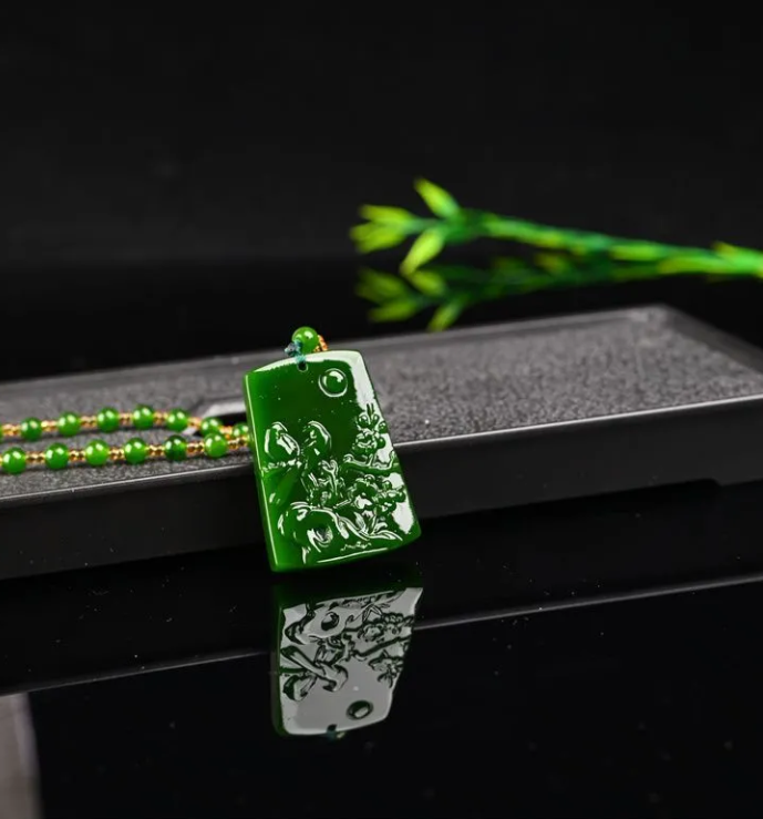 Custom engraving magpie plum pendant and Tian jasper color good things pendant birthday gift for friends, relatives and friends