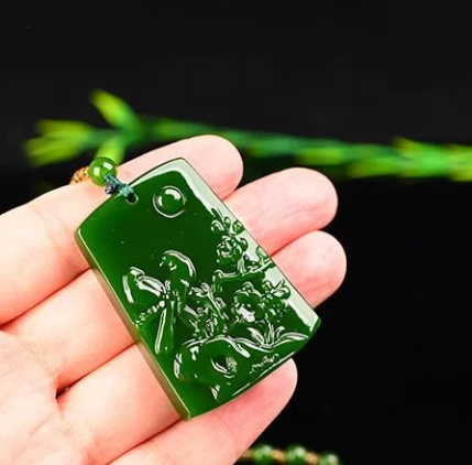 Custom engraving magpie plum pendant and Tian jasper color good things pendant birthday gift for friends, relatives and friends