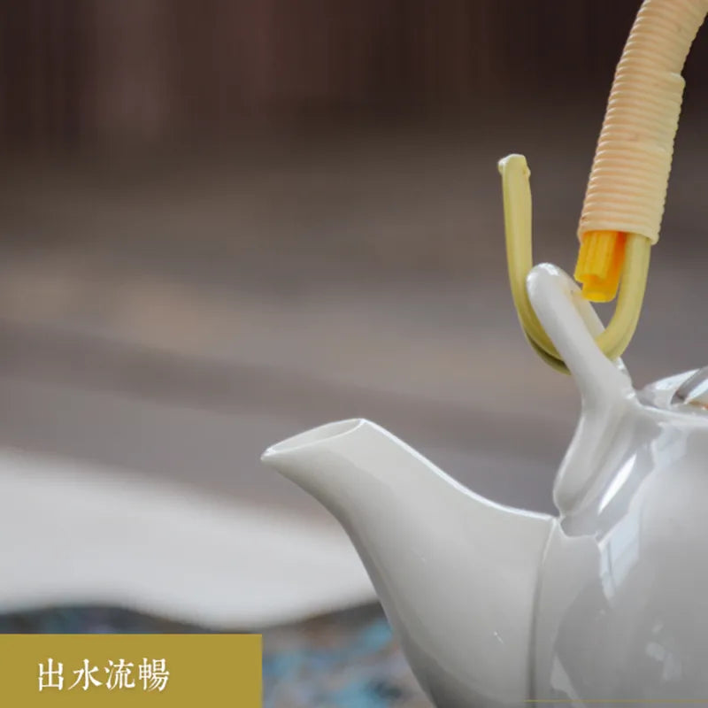 Teapot Ceramic Teapot Single Pot Large Teapot Single Porcelain Teapot Tea Set Filter Lift Household Kettle