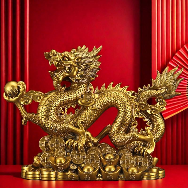 Ornaments attract wealth Jinlong living room office gifts housewarming home wine cabinet opening zodiac entrance handicraft decoration