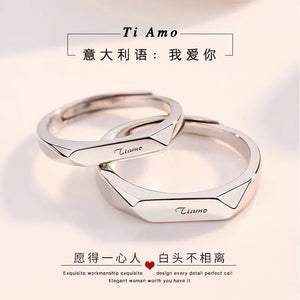 Silver couples against the ring, high -end custom Musan diamond