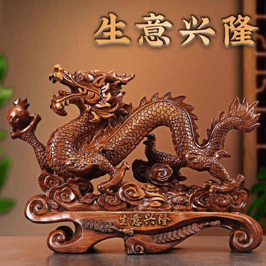 Ornaments attract wealth Jinlong living room office gifts housewarming home wine cabinet opening zodiac entrance handicraft decoration
