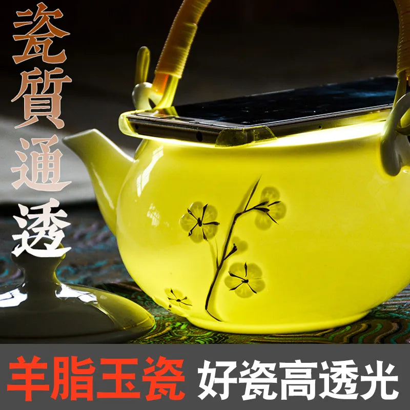 Teapot Ceramic Teapot Single Pot Large Teapot Single Porcelain Teapot Tea Set Filter Lift Household Kettle