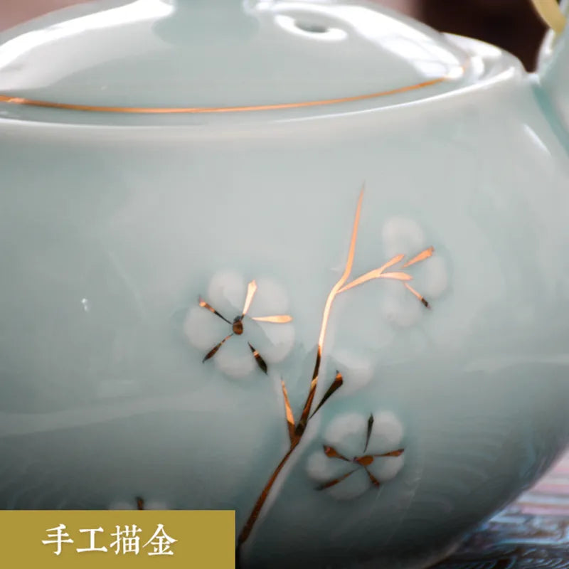 Teapot Ceramic Teapot Single Pot Large Teapot Single Porcelain Teapot Tea Set Filter Lift Household Kettle